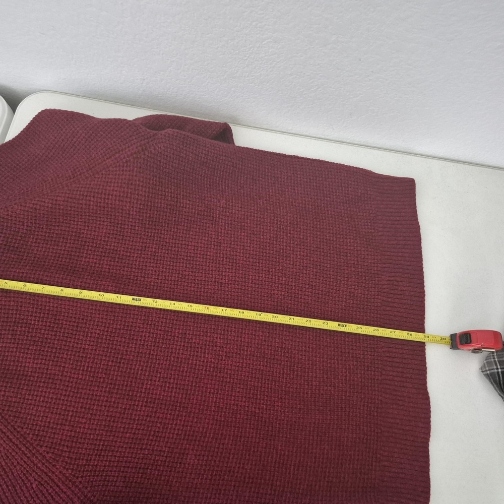 Banana Republic Sweater Mens XL Red Wool Blend Button Pullover Italian Yarn Knit - Picture 7 of 8